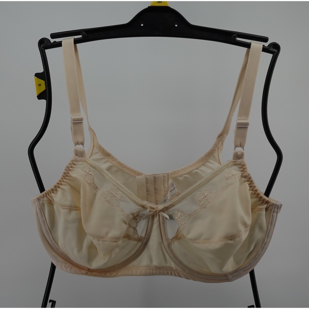 Bali Flower Underwire Bra 0180 Beige Nude Floral Embroidered Full Coverage 42B